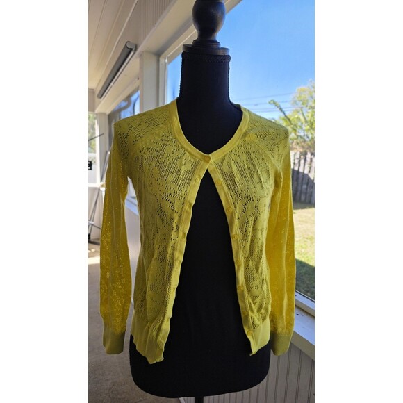 H&M Yellow Cardigan. Small Size. Knitted - Picture 1 of 8